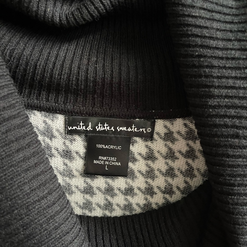 Oversized Houndstooth Sweater United States Sweaters, Large‎